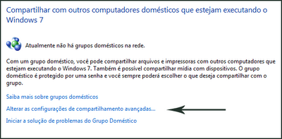 configurações de rede avançadas